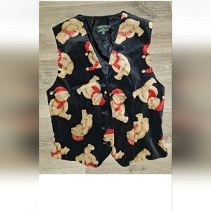 J.McLaughlin For Sanyo Womens Size 4 Christmas Bear Vest Pre-owned. (B30P)